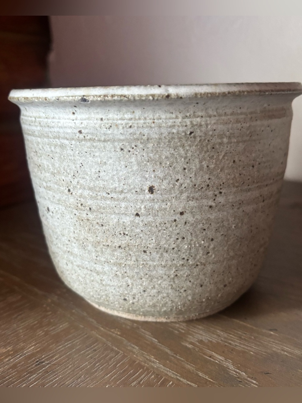Handcrafted ceramic Planter Pot in Speckled Cream